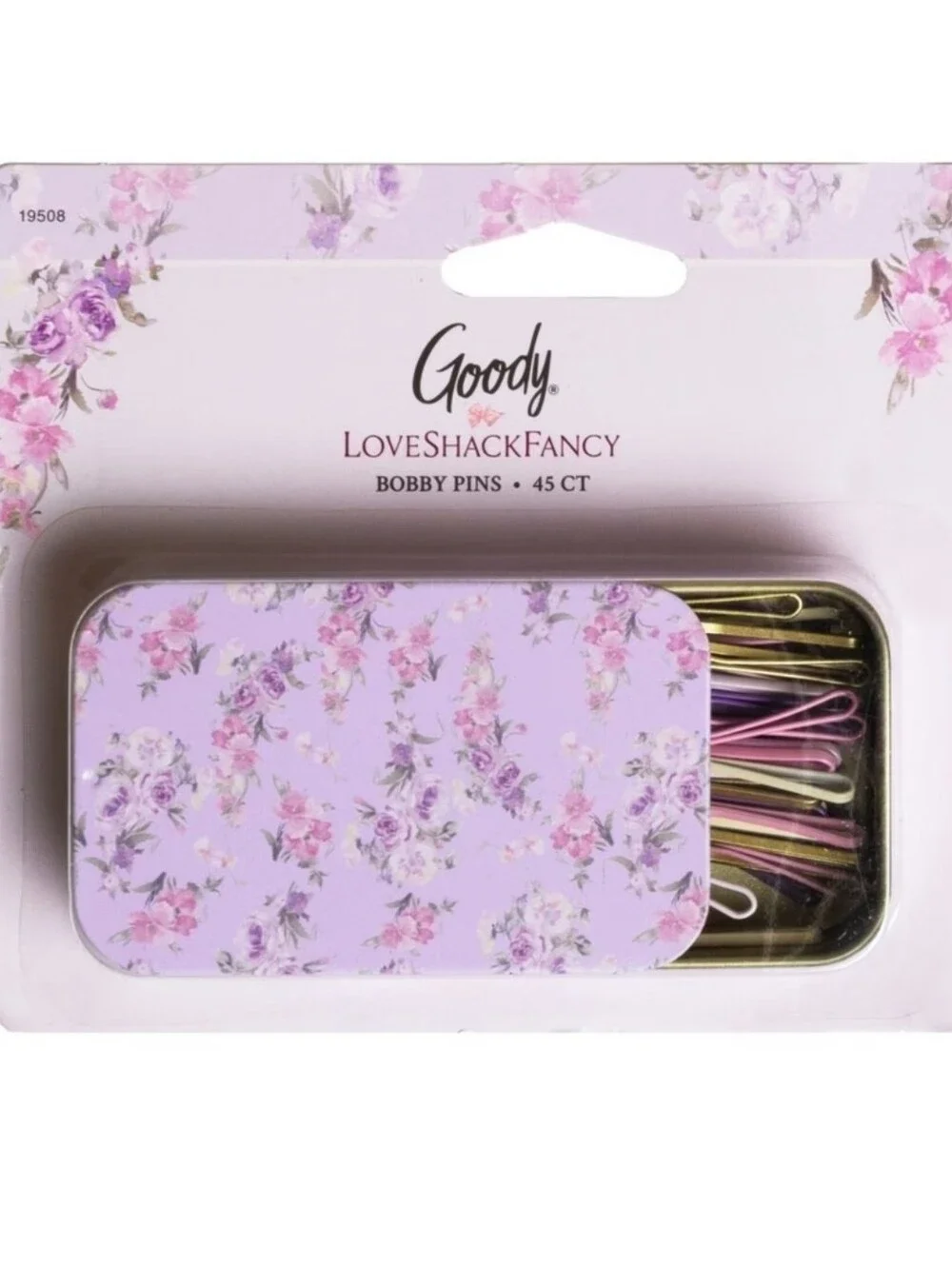 LoveShackFancy x Target Goody Happy Thoughts Matchbox Bobby Pins Hibiscus